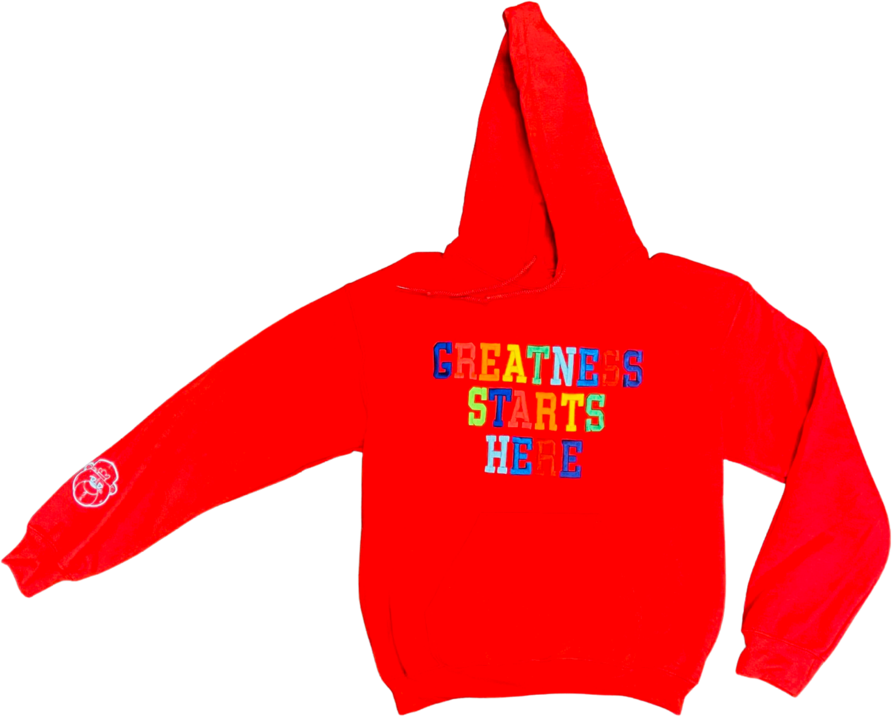 Greatness Starts Here Hoodie Red